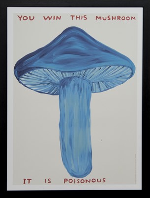 Lot 666 - YOU WIN THIS MUSHROOM, A LITHOGRAPH BY DAVID SHRIGLEY