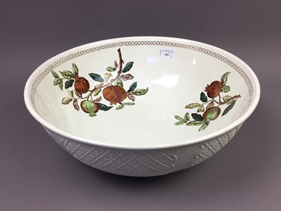 Lot 385 - A VICTORIAN WASH BASIN AND OTHER CERAMICS