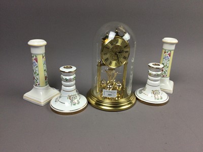 Lot 389 - AN ACCTIM ANNIVERSARY CLOCK ALONG WITH OTHER OBJECTS