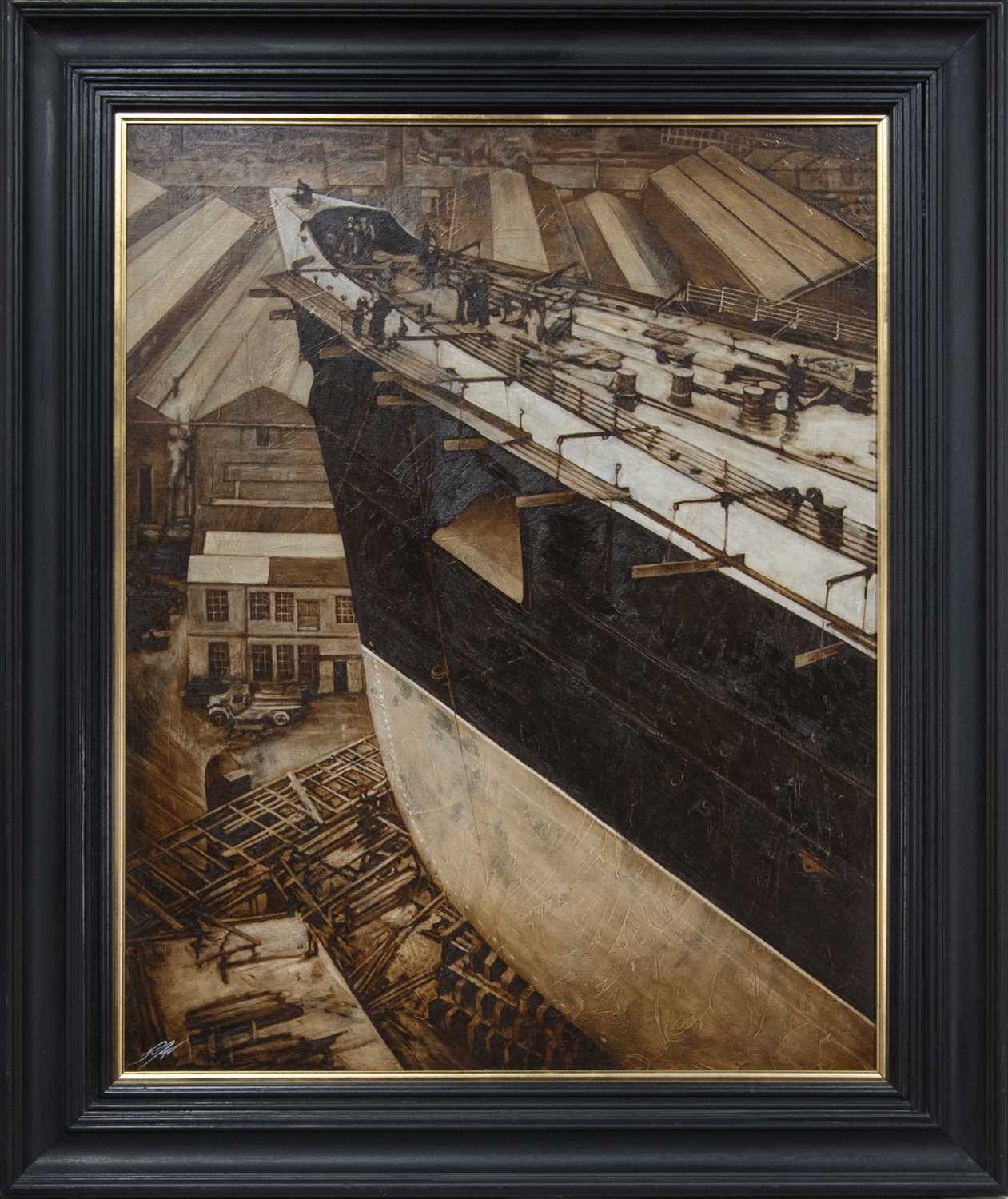 Lot 5 - A LARGE UNTITLED OIL BY RYAN MUTTER