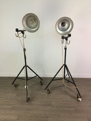 Lot 488 - A PAIR OF INDUSTRIAL ART STYLE FLOOR LAMPS