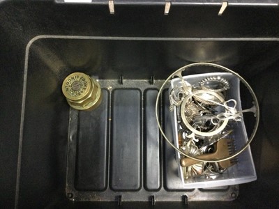 Lot 502 - A LOT OF VINTAGE METALWARE INCLUDING POSTAL SCALES AND HANDLES