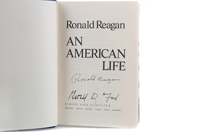 Lot 1493 - SIGNED COPY OF PRESIDENT RONALD REAGAN, AN AMERICAN LIFE