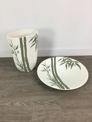 Lot 529 - A MODERN VASE AND CHARGER ALONG WITH OTHER CERAMICS