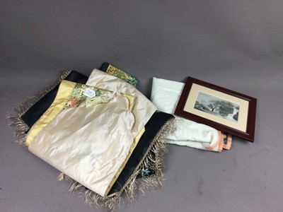 Lot 555 - A LOT OF VARIOUS EMBROIDERIES AND OTHER WALL HANGINGS