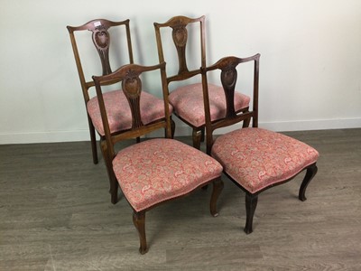 Lot 513 - A PAIR OF NURSING CHAIRS ALONG WITH NINE OTHER CHAIRS