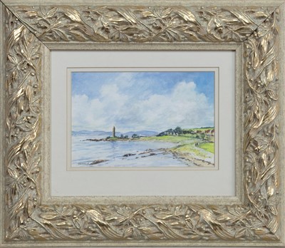 Lot 64 - LARGS - FROM THE MARINA, A GOUACHE BY ARTHUR CARSWELL