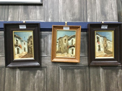 Lot 566 - A LOT OF THREE CONTINENTAL SCHOOL PAINTINGS