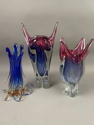 Lot 603 - A LOT OF ART GLASS VASES