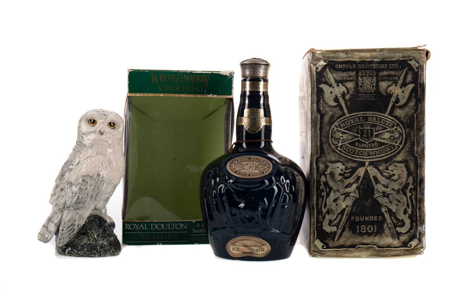 Lot 84 - CHIVAS REGAL ROYAL SALUTE AND WHYTE & MACKAY SNOWY OWL