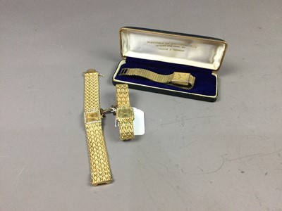 Lot 640 - A PAIR OF SILVER TIFFANY CUFF LINKS AND THREE WATCHES