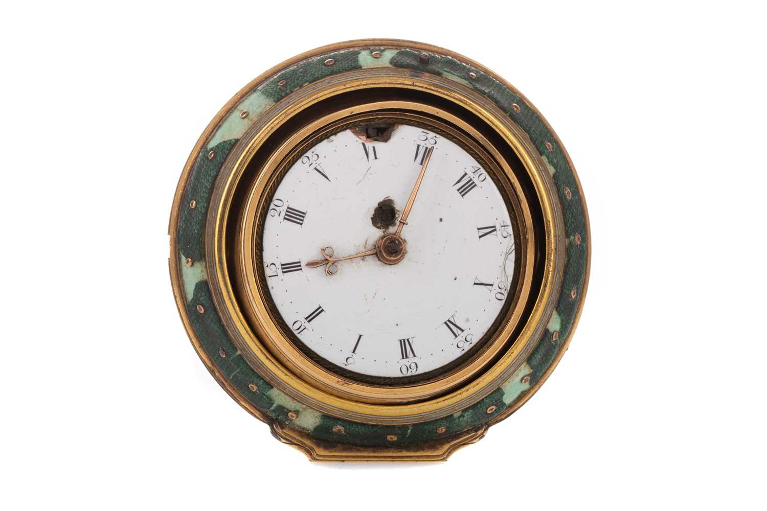 Lot 737 - A LATE 18TH CENTURY GOLD CASED POCKET WATCH