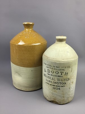 Lot 651 - A HOLLOWS & FENTIMAN BOTANICAL BREWERS STONEWARE BOTTLE AND FOUR OTHERS