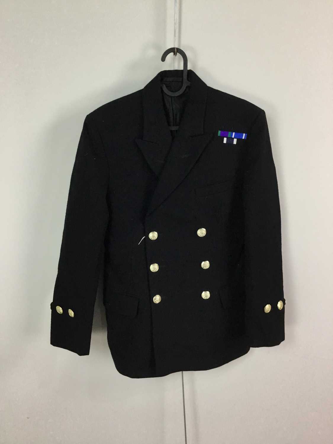 Lot 18 A ROYAL NAVY UNIFORM, ALONG WITH TWO JACKETS