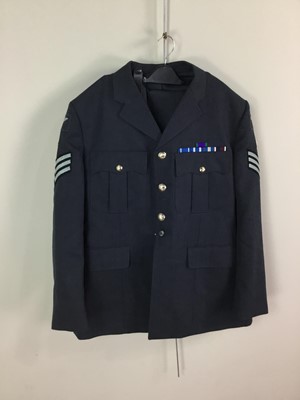 Lot 19 - A LOT OF TWO RAF UNIFORMS, ALONG WITH FOUR JACKETS