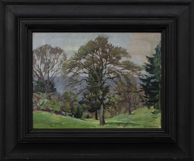 Lot 162 - SPRING ON THE HUDSON, AN OIL BY BARBARA CHRISTIAN