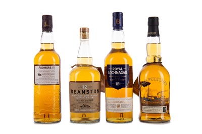 Lot 123 - ROYAL LOCHNAGAR 12 YEARS OLD, DEANSTON 12 YEARS OLD, OLD PULTENEY AGED 12 YEARS, AND ARDMORE TRADITIONAL