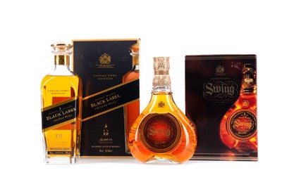 Lot 137 - JOHNNIE WALKER SWING SUPERIOR, AND JOHNNIE WALKER BLACK LABEL COLLECTORS EDITION
