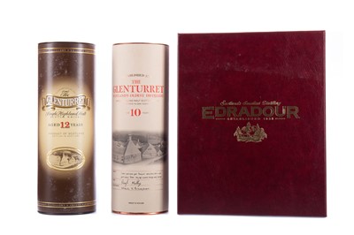 Lot 140 - GLENTURRET AGED 12 YEARS, GLENTURRET AGED 10 YEARS AND EDRADOUR AGED 10 YEARS