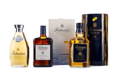 Lot 193 - BALLANTINE'S GOLD SEAL 12 YEARS OLD, CELEBRATION AND SERENITY