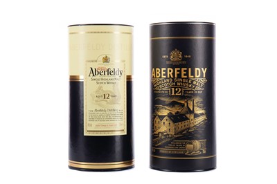 Lot 143 - TWO BOTTLES OF ABERFELDY AGED 12 YEARS OLD, AND ONE CRABBIE'S YARDHEAD