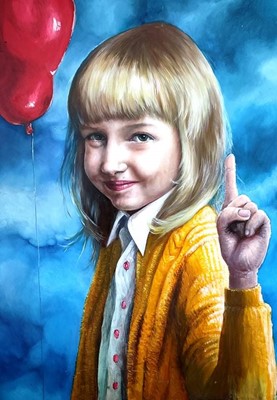 Lot 252 - GIRL WITH RED BALLOON BY WILLIAM FERGUSON