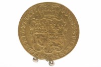 Lot 213 - GOLD GUINEA DATED 1746 soldered with a pendant...