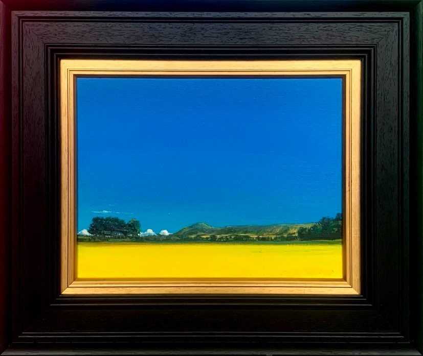 Lot 81 - BISHOPS HILL, BLUE AND YELLOW BY NICHOL WHEATLEY