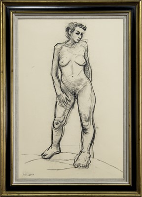 Lot 535 - SALOME, A LARGE CHARCOAL BY PETER HOWSON