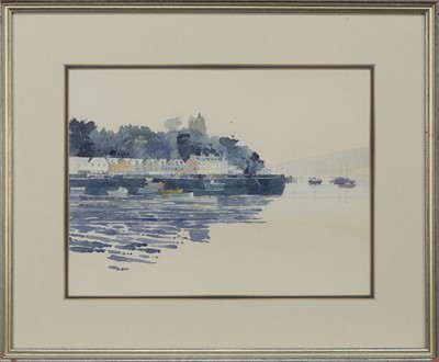 Lot 764 - TOBERMORY, ISLE OF MULL, A WATERCOLOUR BY ANGUS STEWART