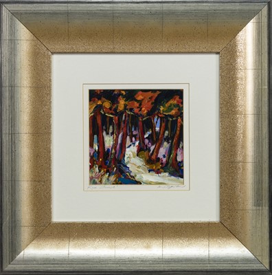 Lot 129 - RED FOREST, AN OIL BY ELEANOR MCGOWAN