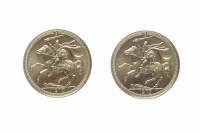 Lot 240 - TWO ISLE OF MAN GOLD HALF SOVEREIGNS DATED 1973