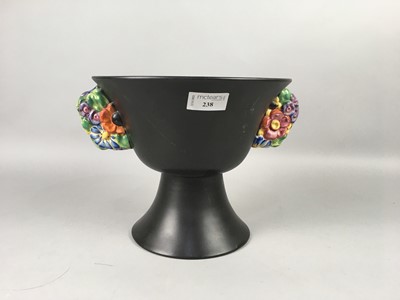 Lot 238 - A CLARICE CLIFF 'MY GARDEN' PATTERN TWIN HANDLED BOWL