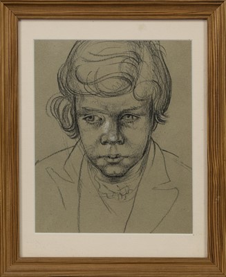 Lot 282 - FACE STUDY, A PENCIL DRAWING BY FYFFE CHRISTIE