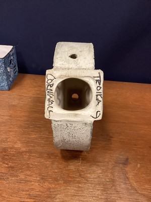 Lot 267 - A TROIKA POTTERY WHEEL SHAPED LAMP BASE