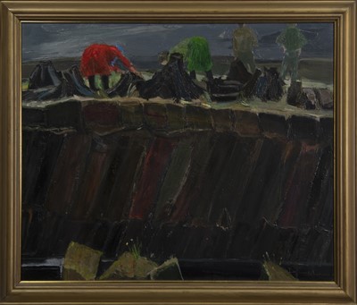 Lot 799 - LIFTING PEAT II, AN OIL BY DEBORAH DEWAR