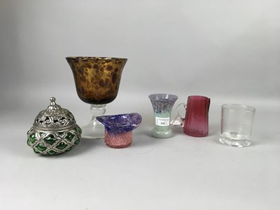 Lot 242 - A LOT OF COLOURED AND CUT GLASS