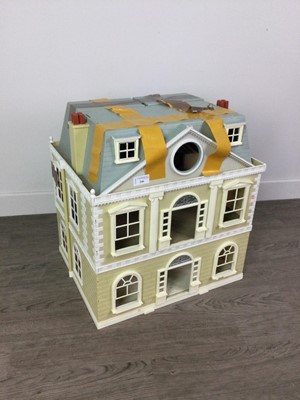 Lot 246 - A PAINTED WOOD DOLL'S HOUSE