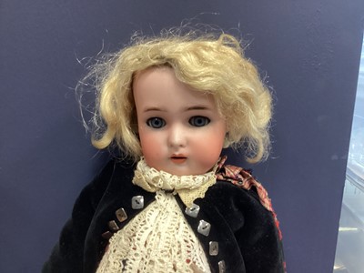 Lot 913 - A GERMAN BISQUE HEADED DOLL BY SIMON AND HALBIG