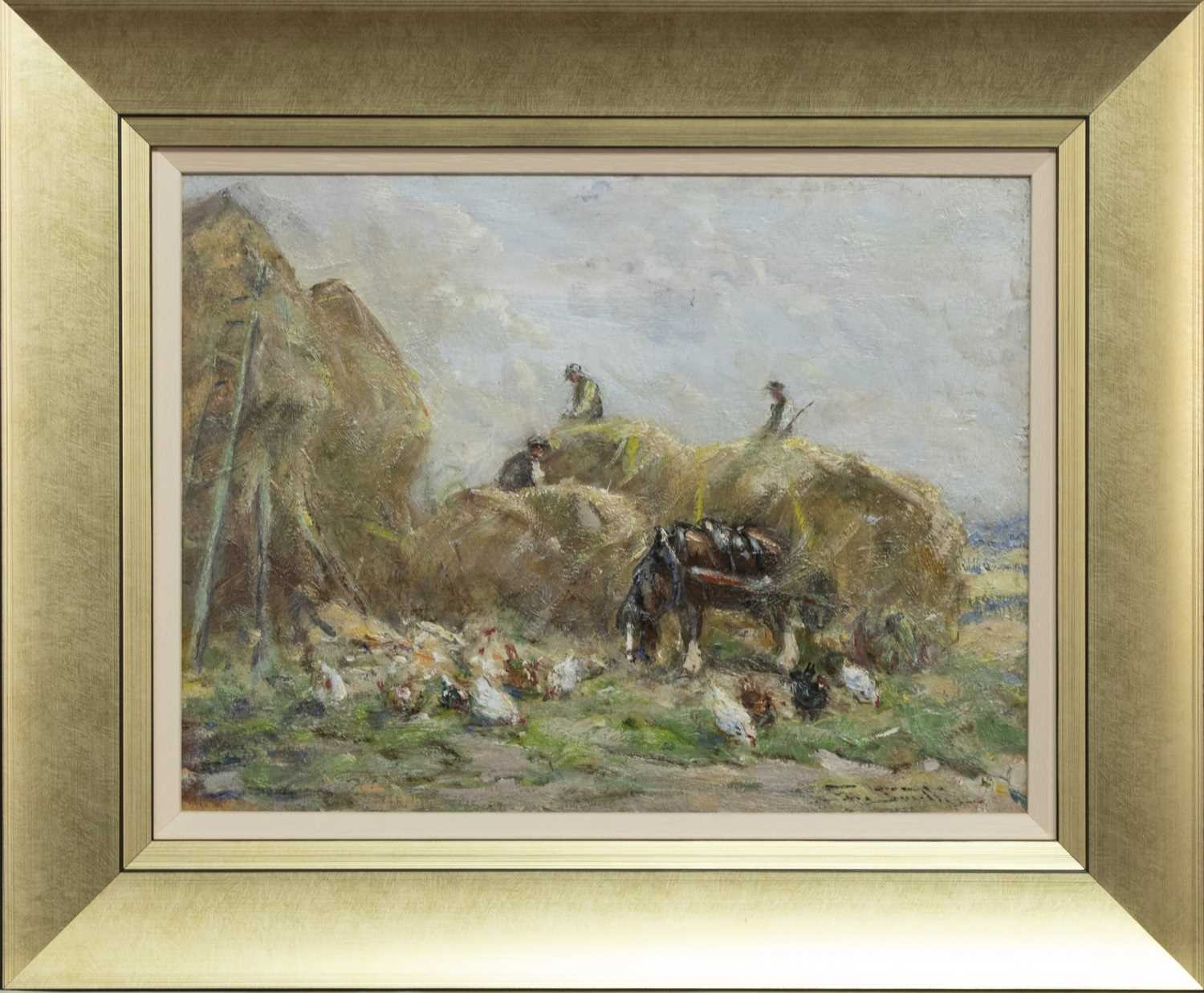 Lot 267 - ON THE FARM, AN OIL BY GEORGE SMITH