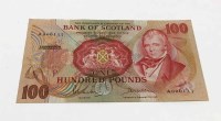 Lot 260 - BANK OF SCOTLAND ONE HUNDRED POUNDS £100 NOTE...