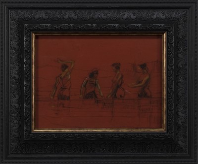 Lot 848 - DANCERS ON THE EDGE, A MIXED MEDIA BY JAMIE O'DEA