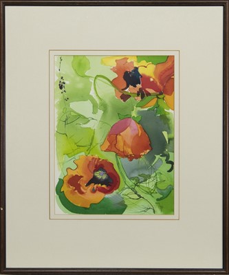 Lot 809 - THE SENTINELS, A WATERCOLOUR BY JENNIE TUFFS