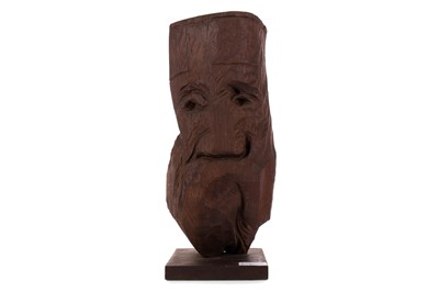 Lot 816 - THE GREEK PRIEST, AN OAK SCULPTURE BY IAIN MCINTOSH