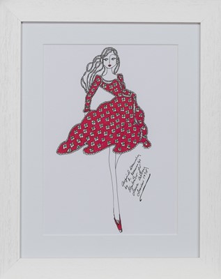 Lot 851 - ORIGINAL ILLUSTRATION OF DESIGNS FOR LAURA ASHLEY BY ROZ JENNINGS