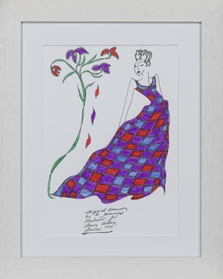 Lot 852 - ORIGINAL ILLUSTRATION OF DESIGNS FOR LAURA ASHLEY BY ROZ JENNINGS