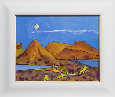 Lot 822 - LOCHABER LANDSCAPE, AN OIL BY IAIN CARBY
