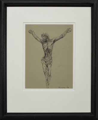 Lot 843 - CRUCIFIXION 2009, A CHARCOAL BY PETER HOWSON