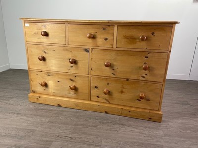 Lot 366 - A PINE CHEST OF DRAWERS