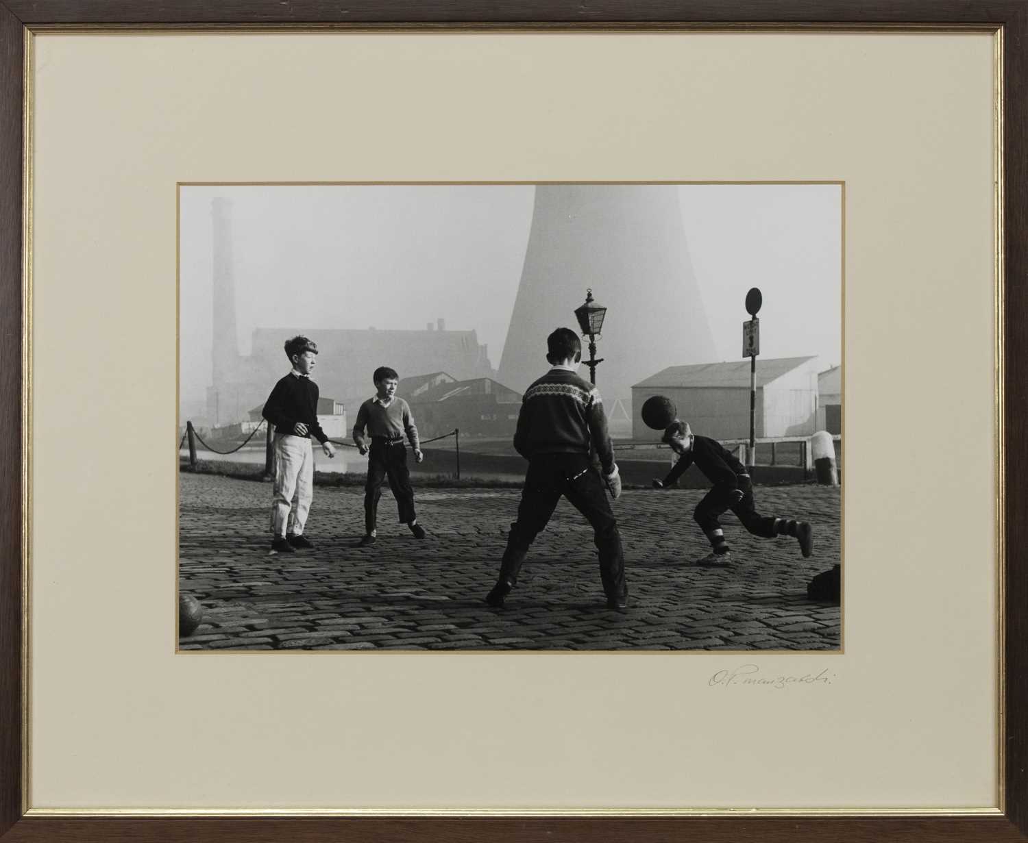 Lot 855 - CHILDREN AT PLAY, A SIGNED PHOTOGRAPH BY OSCAR MARZAROLI